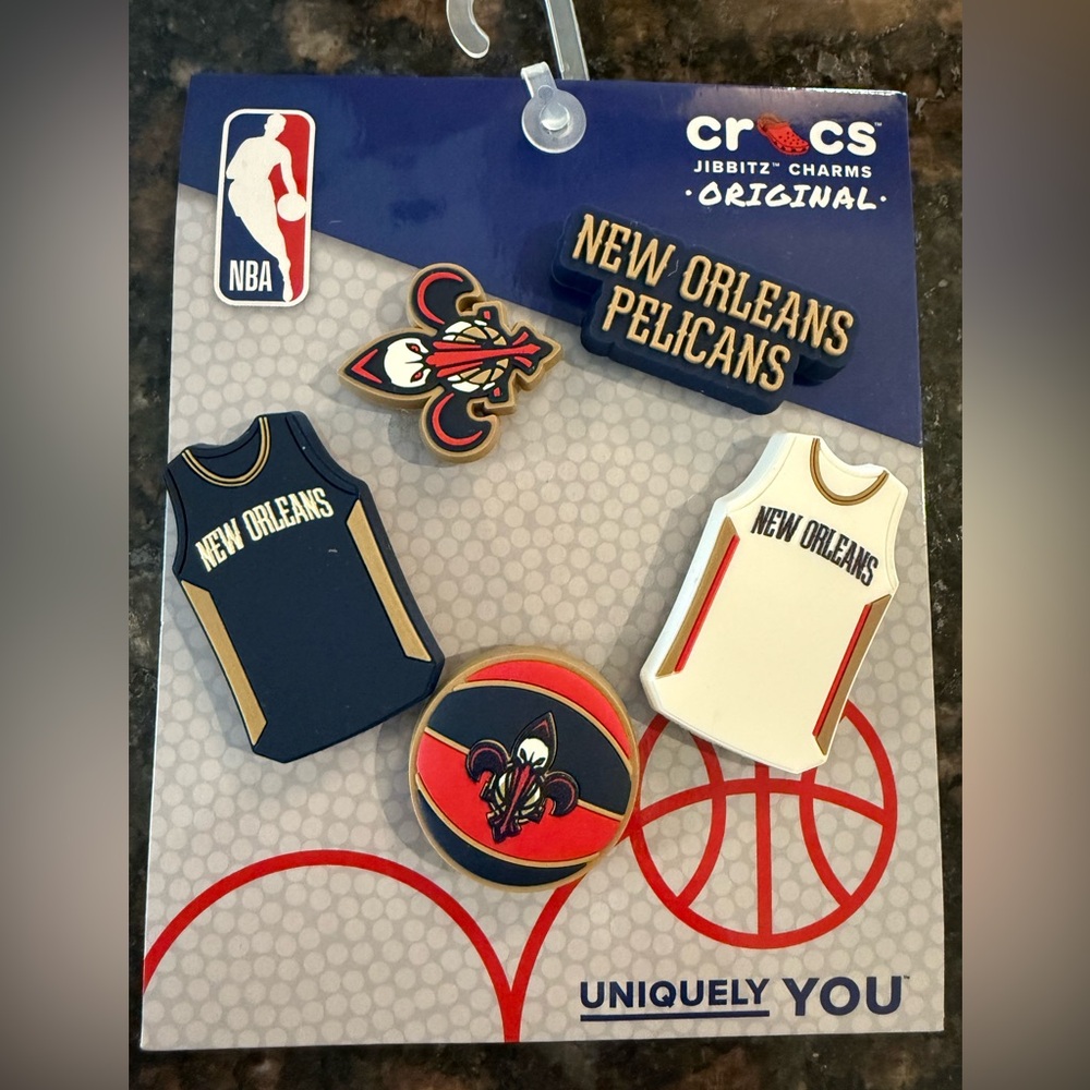 Croc Jibbitz Charms NBA New Orleans Pelicans NWT